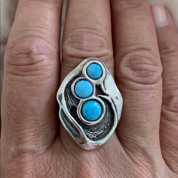 Jewelry - Large Sterling Silver free form ring